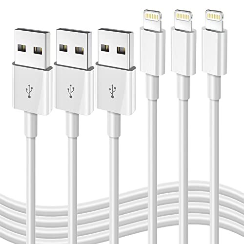 iPhone Fast Charging Cable [Apple MFi Certified] 3-Pack USB-A to Lightning 3FT