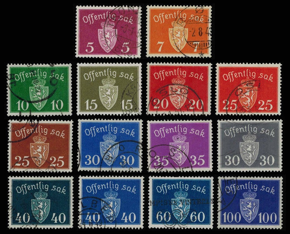 Norway Scott O33-O43 Used.