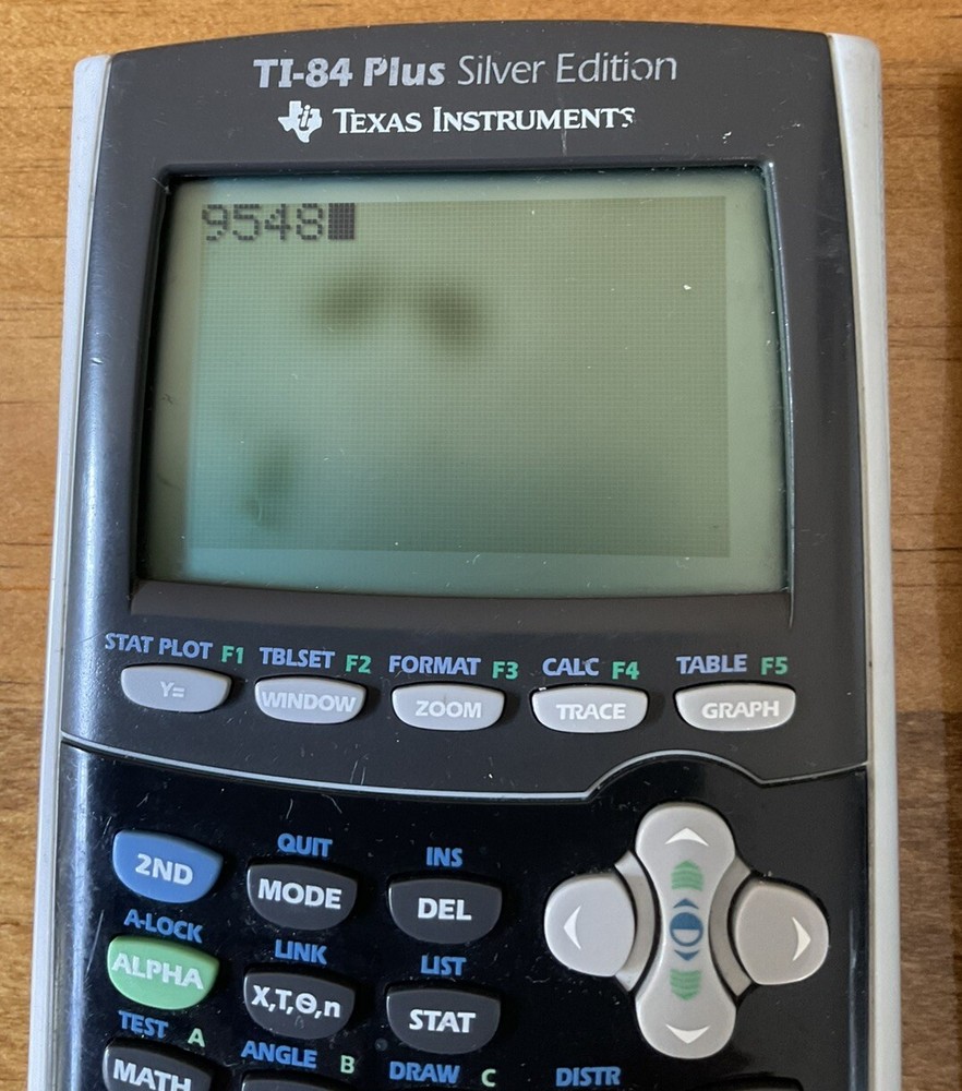 Texas Instruments TI-84 Plus Silver Edition Graphing Calculator w/ Cover *Tested