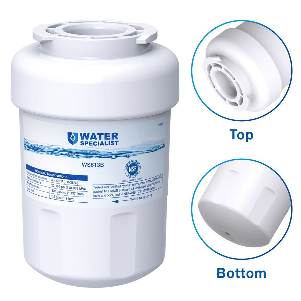 Waterspecialist MWF® Refrigerator Water Filter,Replacement for GE® MWF®