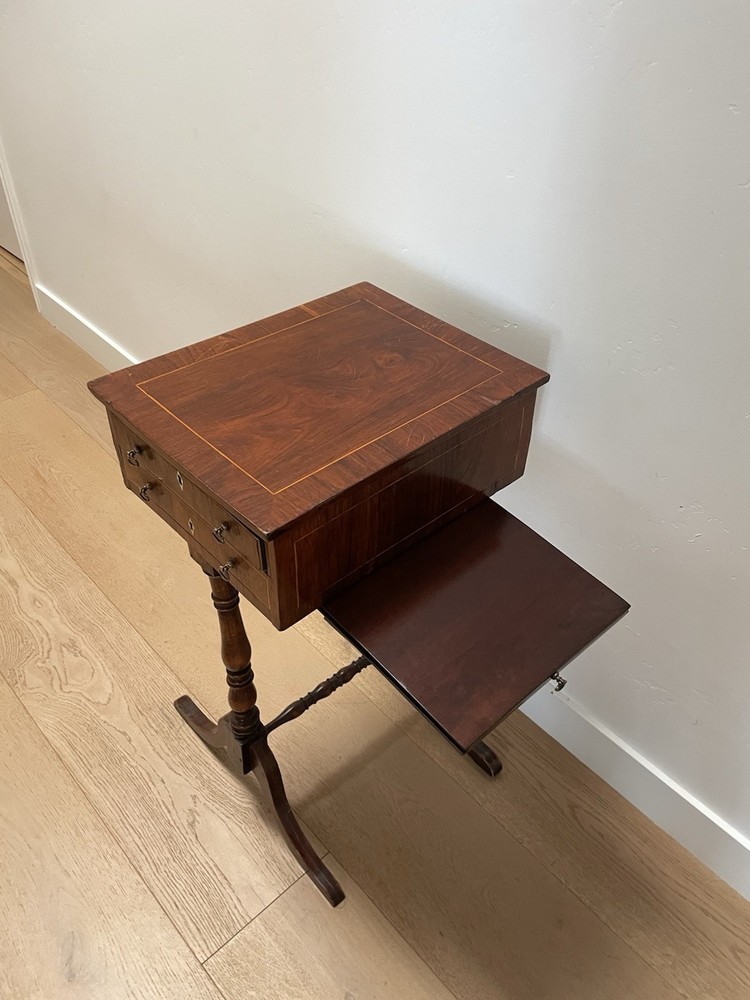 Antique English Regency Sewing Table