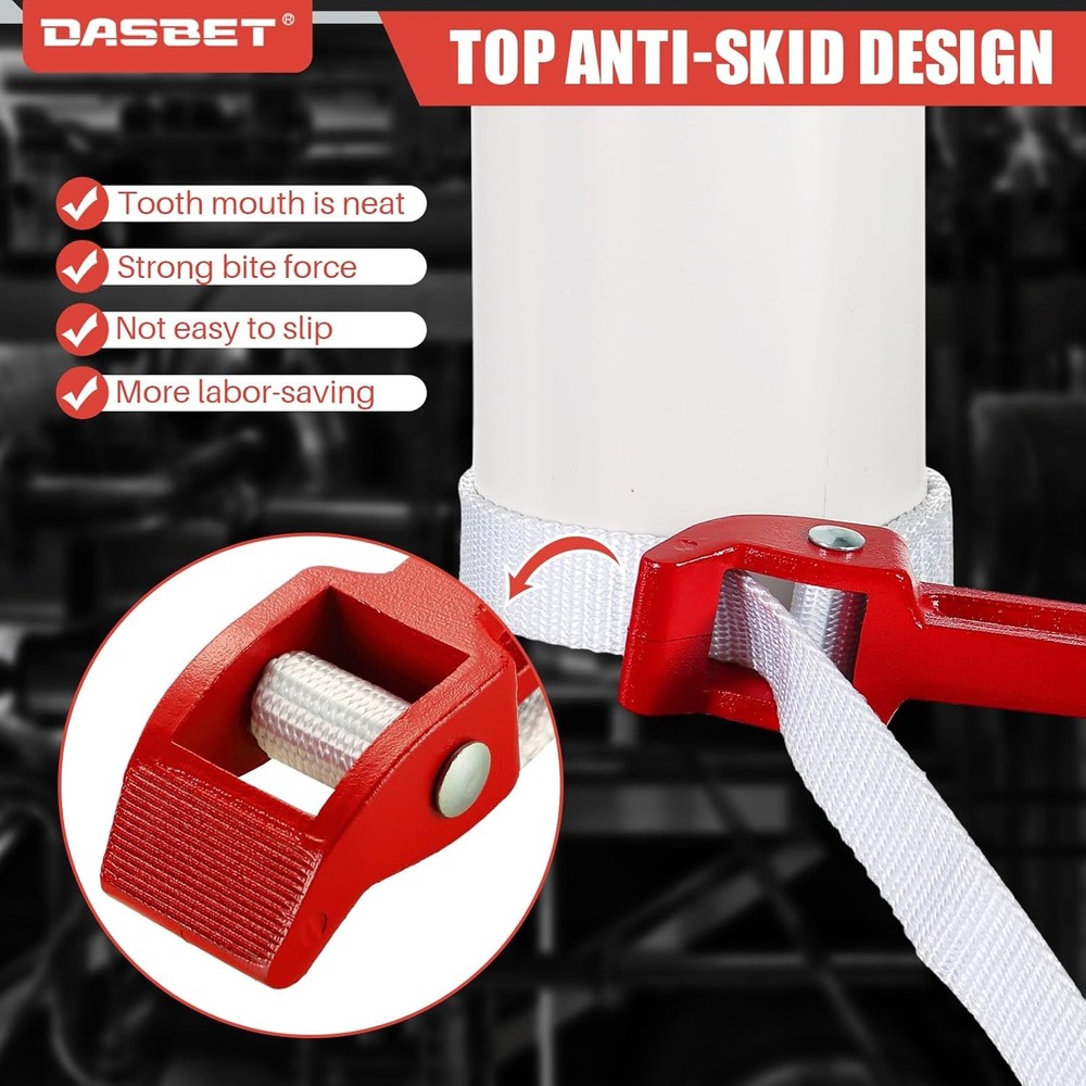 Adjustable Strap Wrench for Oil Filter Pipe