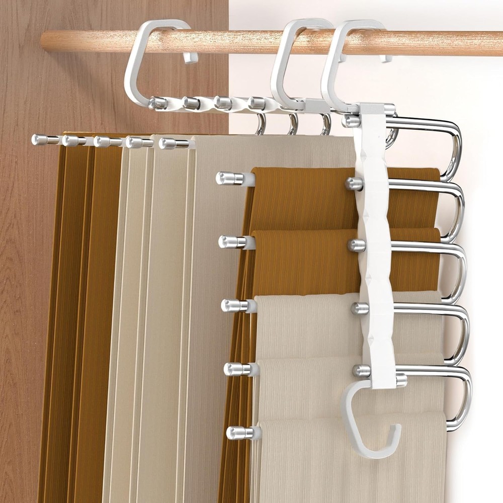 Pants Hangers Space Saving - 2 Pack - Closet Organizers and Storage, 2, Black