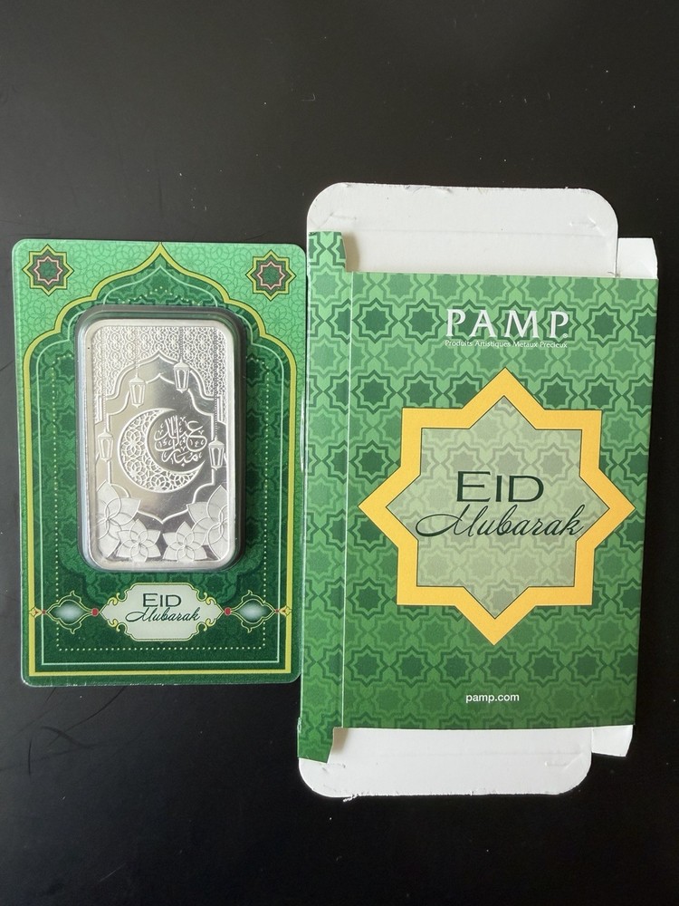 2026 $2 Eid Mubarak - 1 oz Pamp Pure Silver Bar