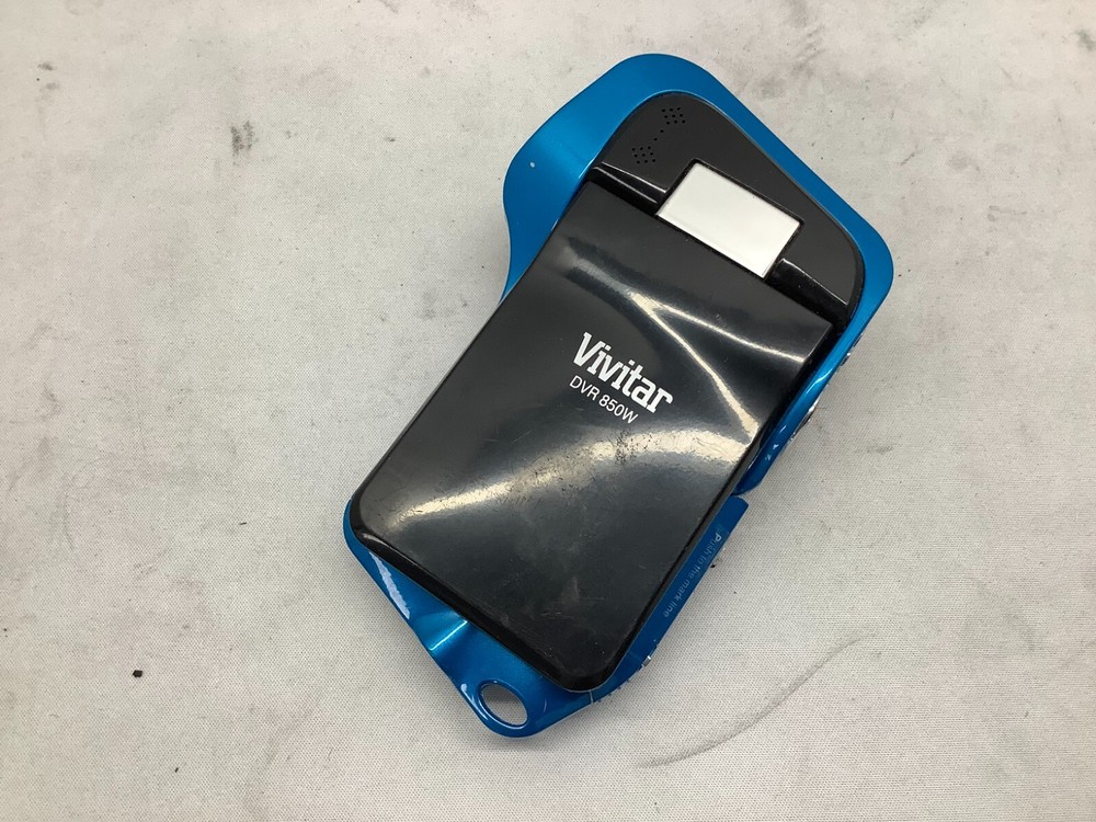 Vivitar DVR 850W HD Under Water Camcorder blue Battery Untested