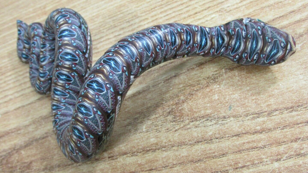 POLYMER CLAY SNAKE SCULPTURE / THUNDERBIRDS