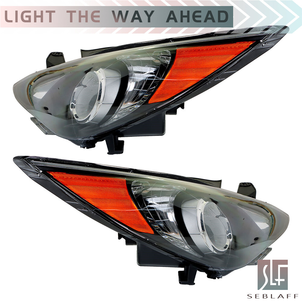 For Hyundai Sonata 2011-2014 Projector Headlights Assembly Pair Black Housing