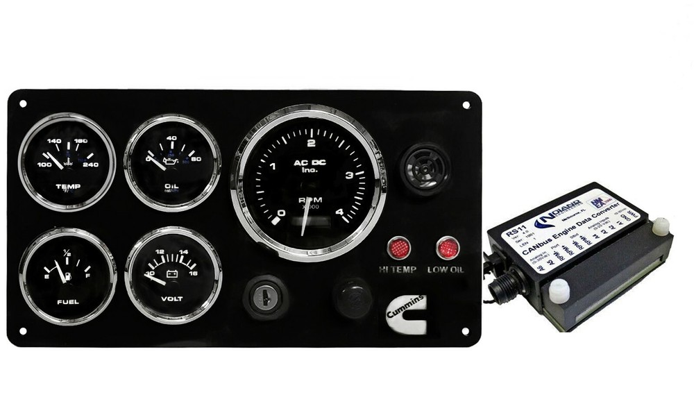 CUMMINS Marine Instrument Panel with NMEA 2000 Engine Data Converter