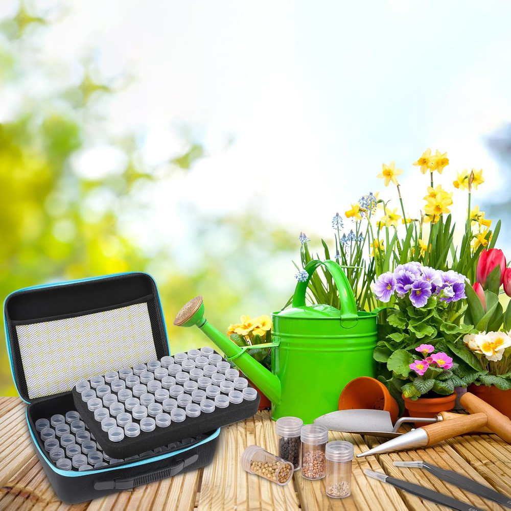 120 Slots Seed Storage Organizer Sturdy Seed Organizer Storage Box Plastic Stora