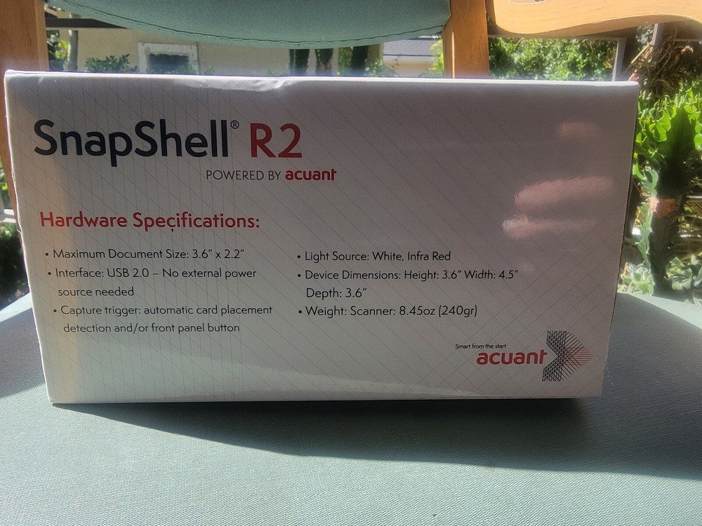 ACUANT  SNAPSHELL R2 V2Driver License SCANNER ID Reader special offer