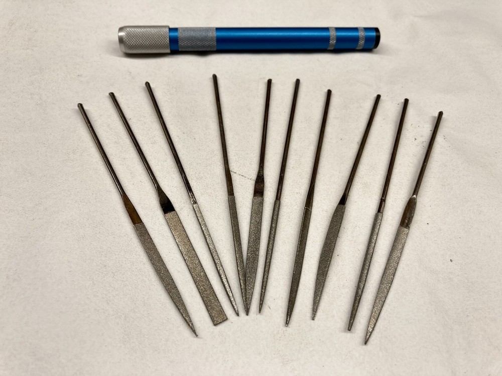 Mini 4” Diamond File Set 10 piece with Handle