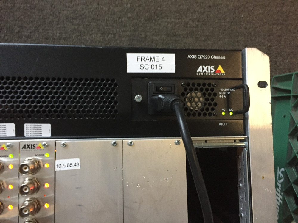 AXIS Q7920 Rackmount Video Encoder Chassis with 2X Axis Q7436 cards- 30 day