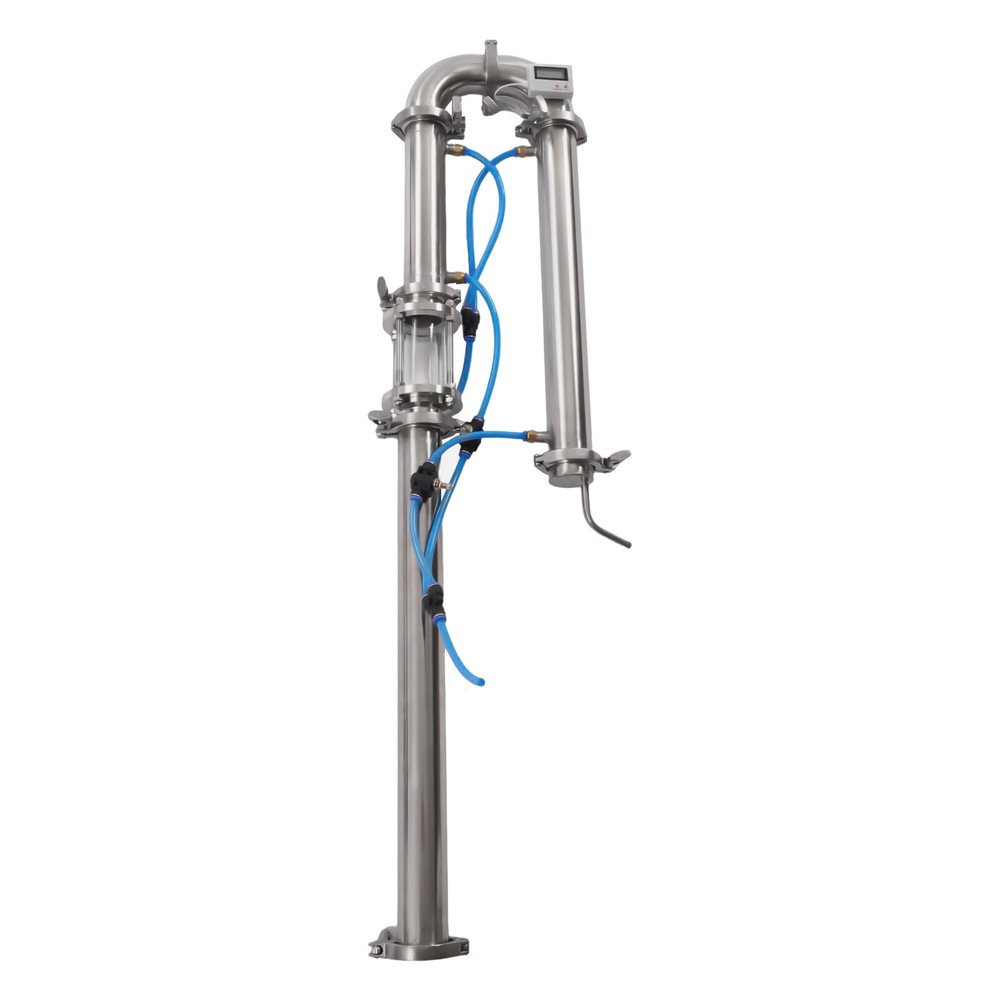 Tubular Distillation Tower+Sight Glass Copper Mesh Brewing Equipment Distiller