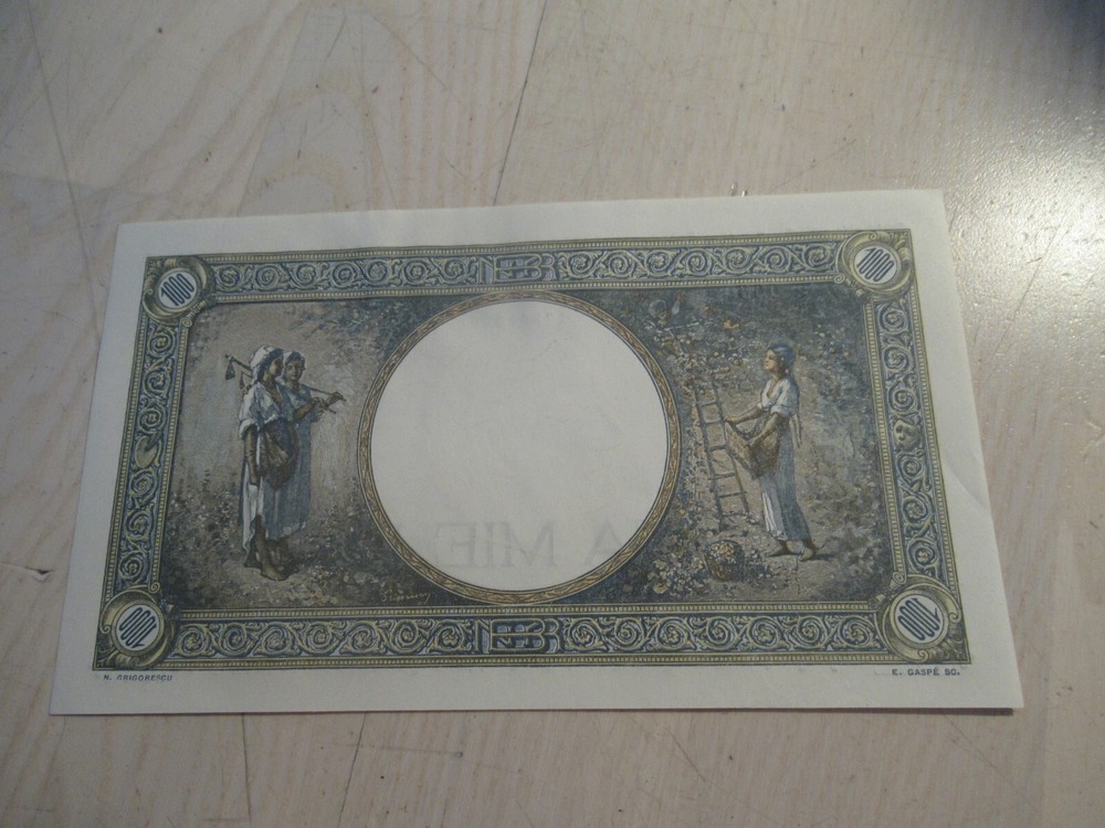 1000 Lei 1941 Romania Banknote