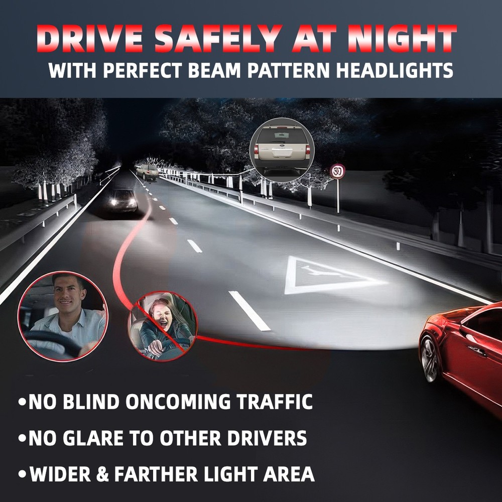 2X H4/9003 LED Headlight Bulb Conversion Kit High/Low Beam Super Bright 6500K