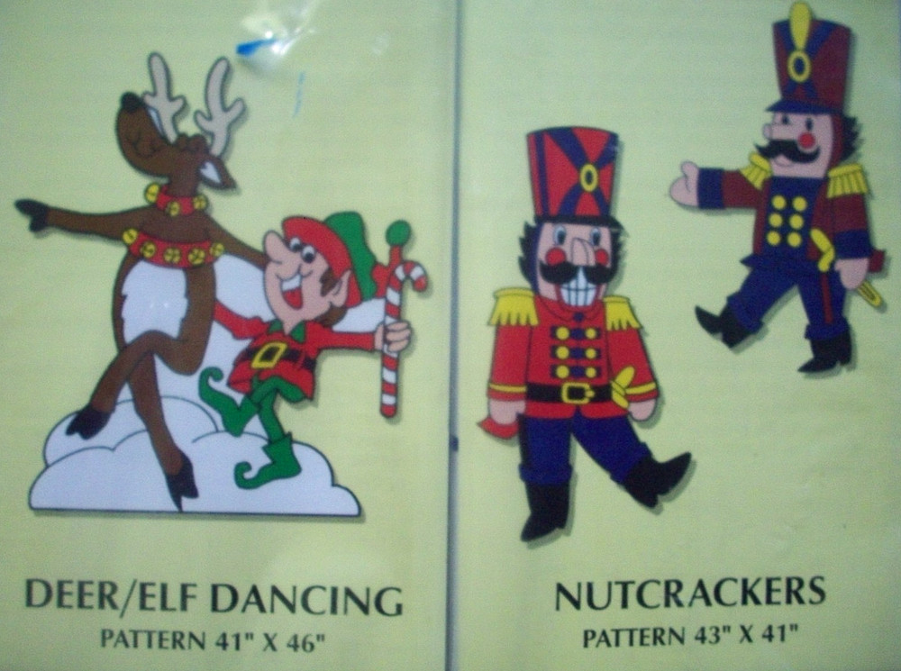Christmas Nutcrackers Deer Elf Dancing Yard Art woodworking patterns