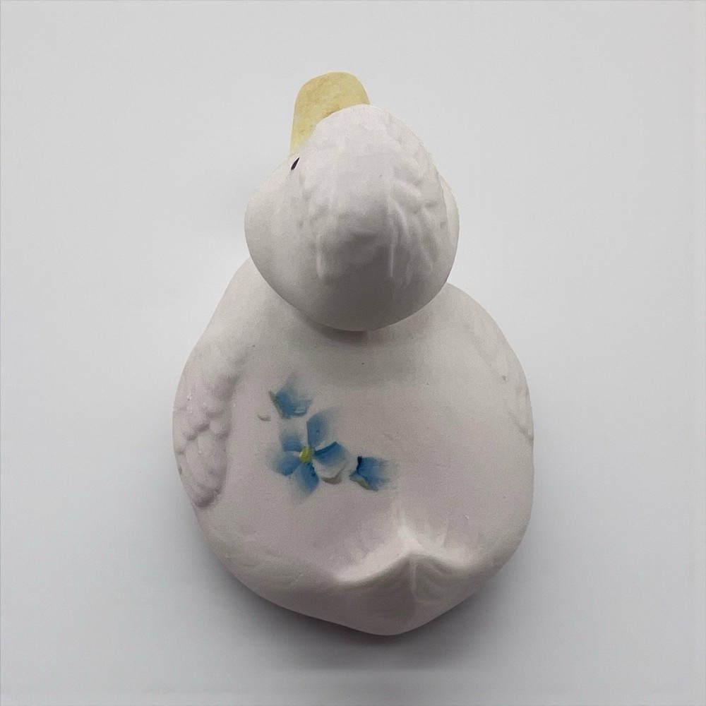 Vintage 4 Piece 3 Easter Bunny 1 Duck Figurines Ceramic Spring HandPainted