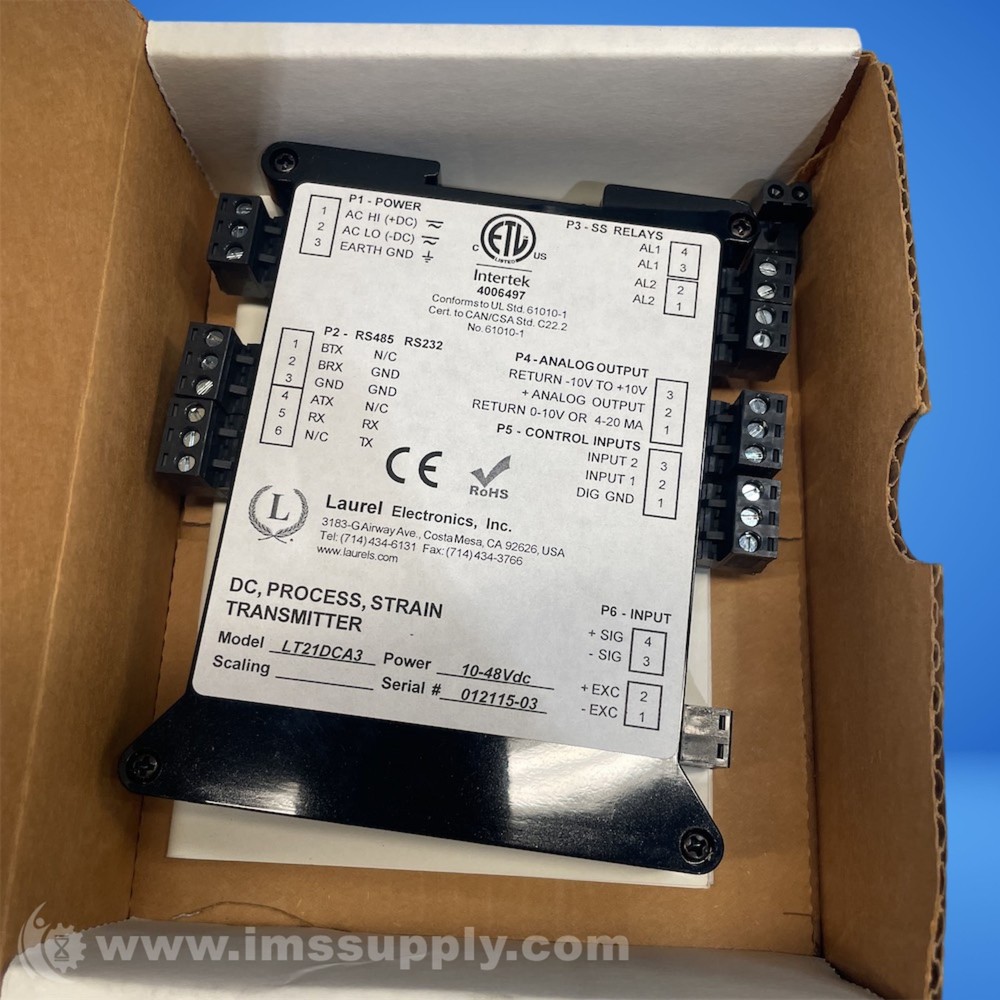 Intertek LT21DCA3 DC Process Strain Transmitter FNOB