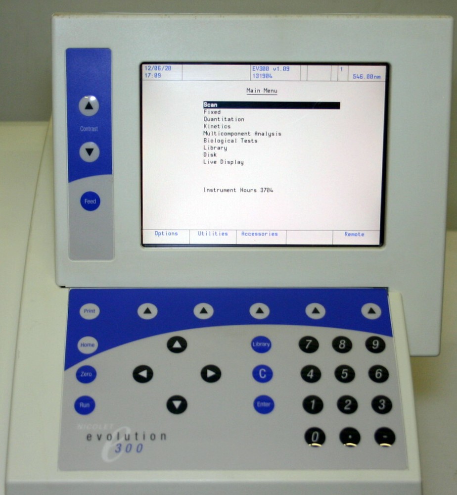 THERMO ELECTRON NICOLET VISIBLE SPECTROPHOTOMETER, MODEL EVOLUTION 300 LC