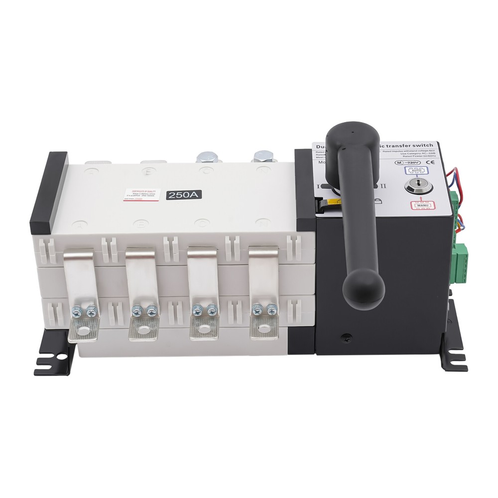 Automatic Transfer Switch 250A 4-Poles AC 110V Grid to Generator Industrial