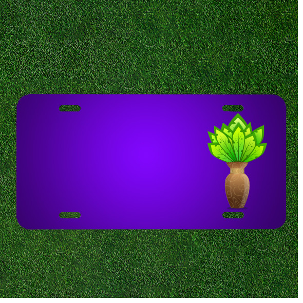 Custom Personalized License Plate With Add Names To Planter Vase Flora