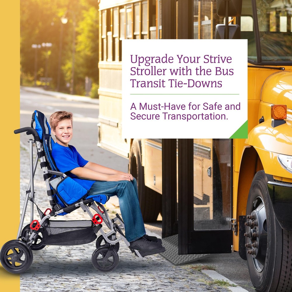 Circle Specialty Bus Transit Tie-Downs for Strive Adaptive Stroller – Red,...