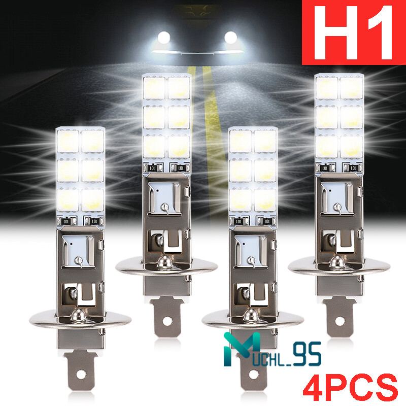 4x H1 LED Headlight Bulbs Conversion Kit High Low Beam Super Bright 6500K White