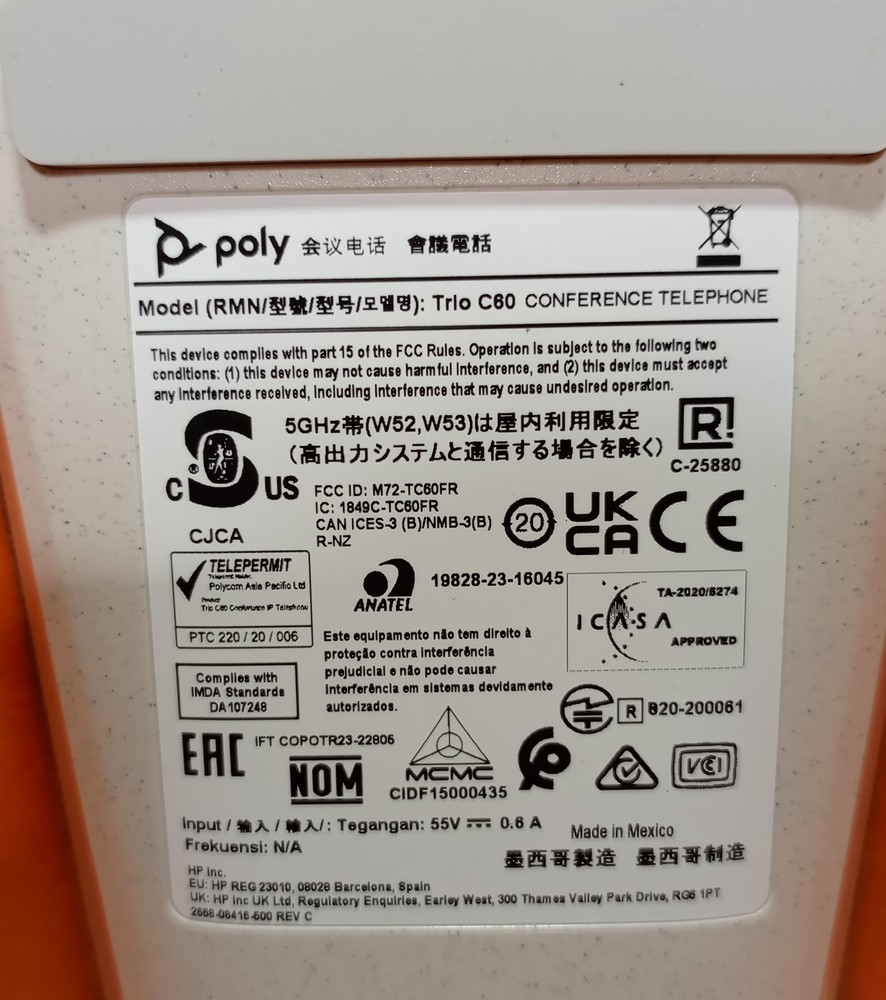 Poly Trio C60 849B6AA#ABA
