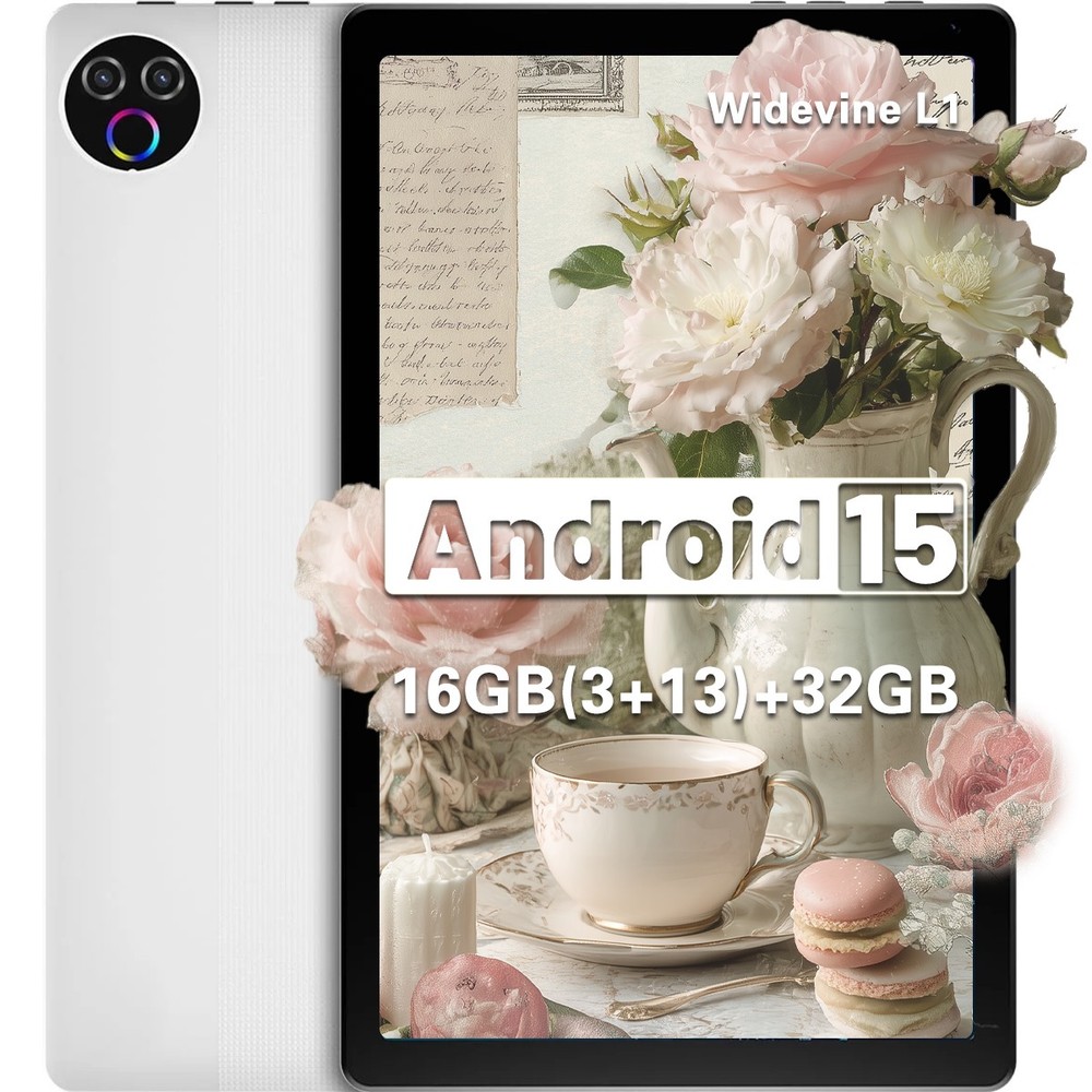 Android 15 Tablet 16GB RAM 32GB ROM Dual Camera LCD WIFI Bluetooth Touch Screen