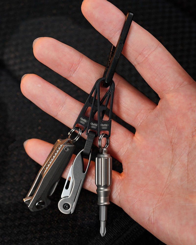 KeyUnity KA54 Titanium Zipper Pull Replacement – 35mm x 10mm x 2mm, Black