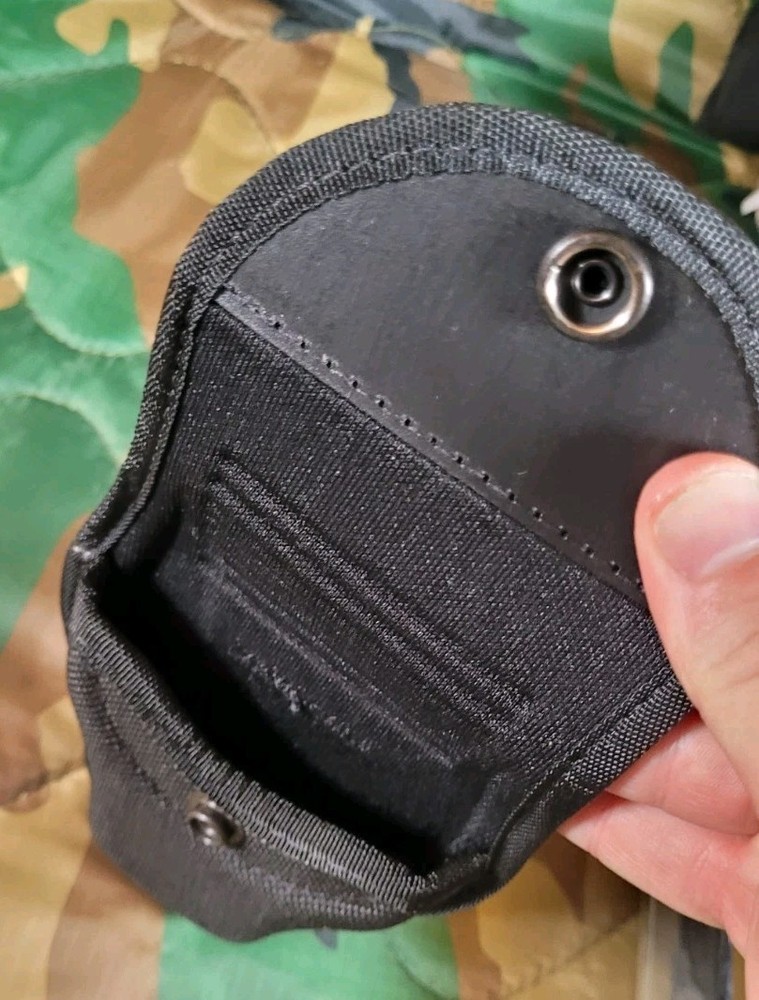 Nylon Bianchi Handcuff Case Black Owb AMBIDEXTROUS