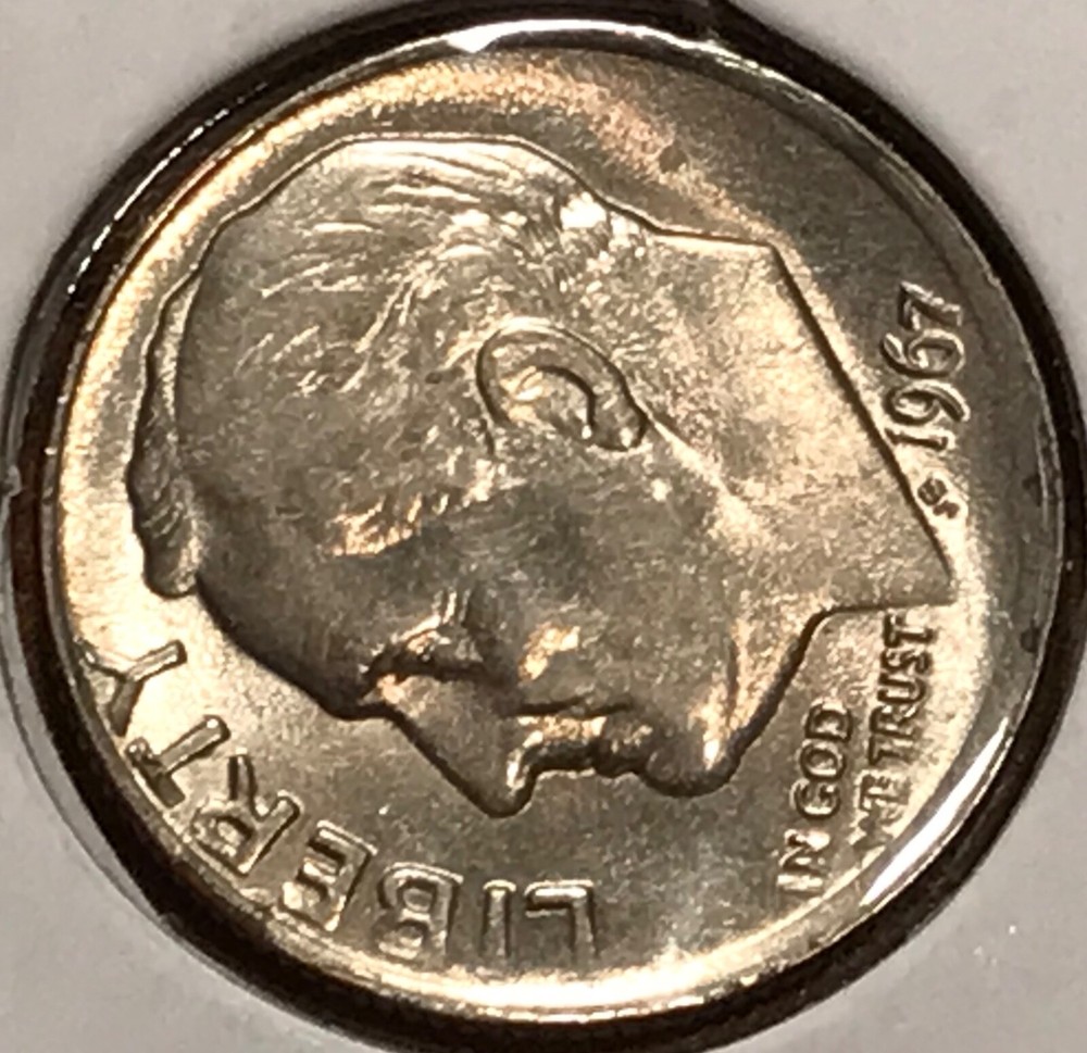 1967 Roosevelt Dime