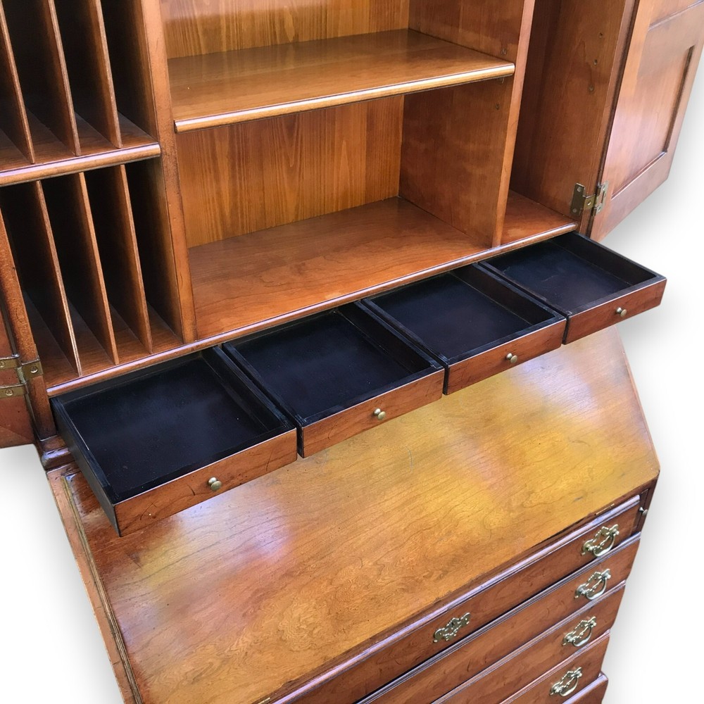 Wright Table Co. Cherry 2 part Secretary Desk