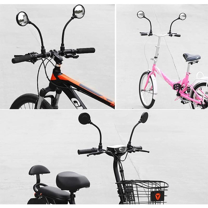 2-Piece Set: Bicycle Rearview Mirror, Quick-Release