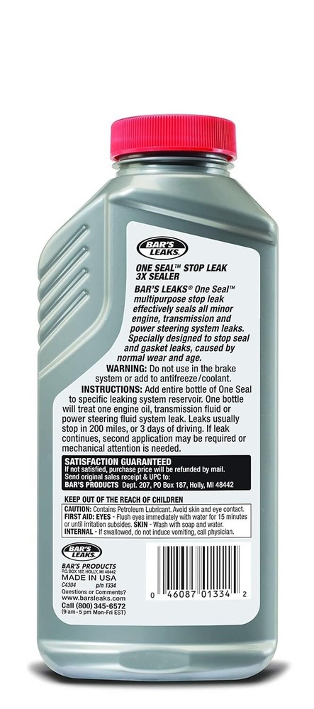 Bar's Leaks 1010 Engine Oil Stop Leak Concentrate 11oz, 1 Pack, Grey