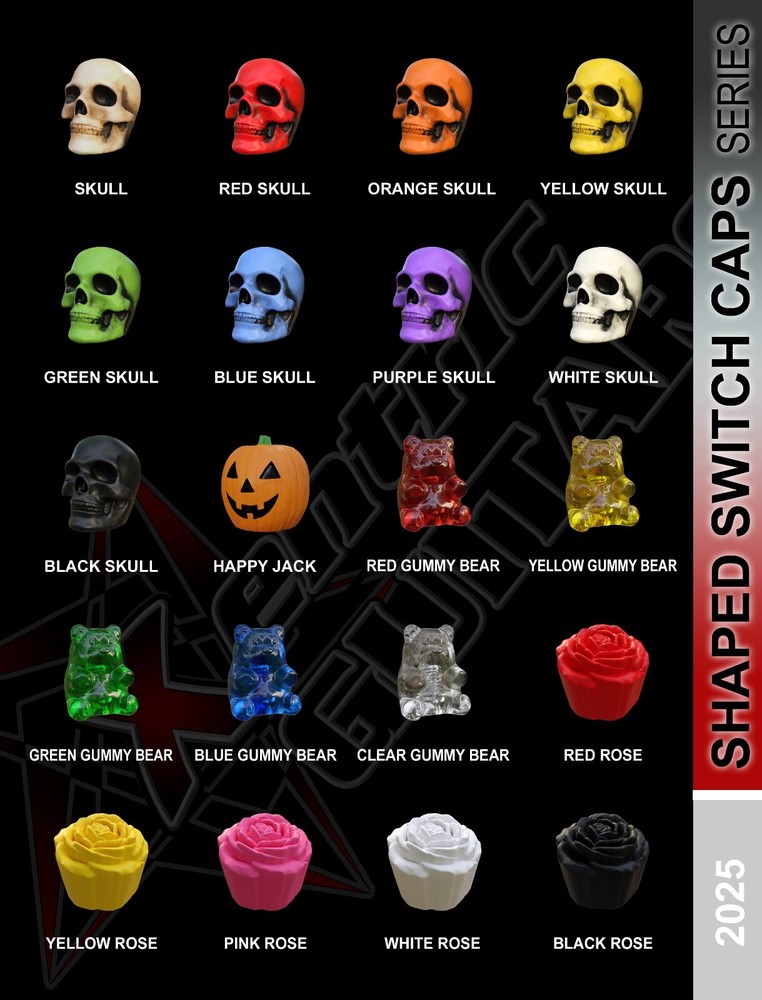 Xentric Guitars® - SHAPED Resin Guitar Switch Caps