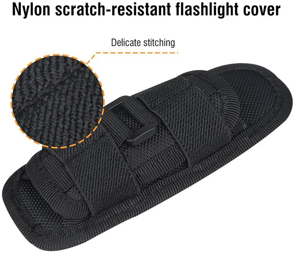 Tactical Flashlight Pack Holster Belt Carry Case Holder with 360° Degrees Rotate
