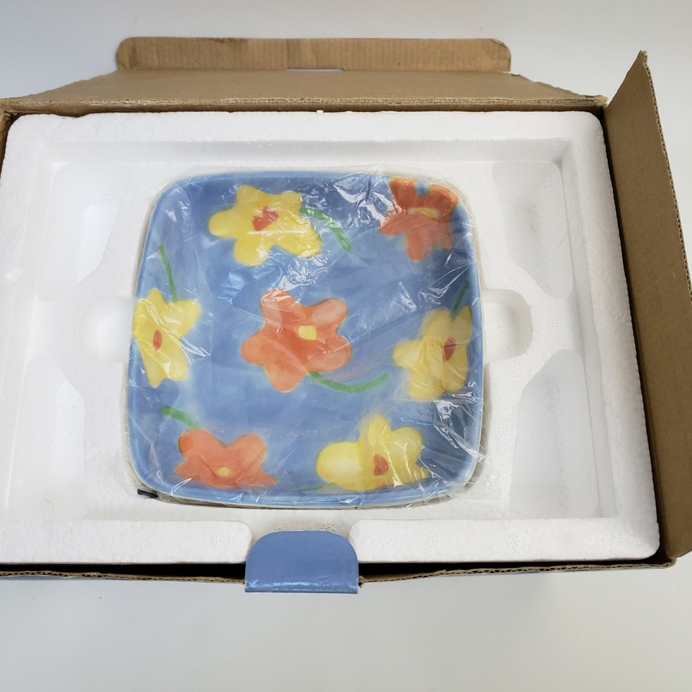 Luau Flowers Segmented Serving Dish Avon 5 Piece 2004 New