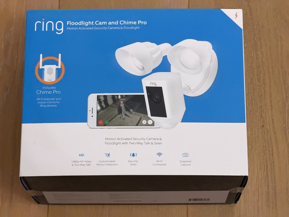 Ring Floodlight Cam & Chime Pro Hardwired Security Camera