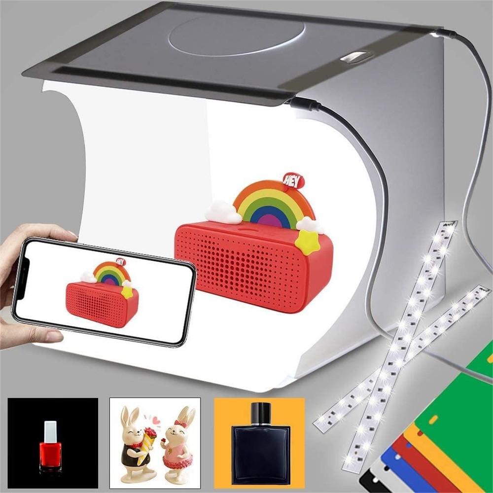 Portable Photo Studio Light Box with 40 LED Lights & 6 Backgrounds