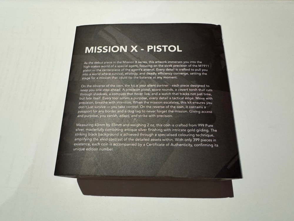 Mission X Pistol 2oz Silver Coin 2025