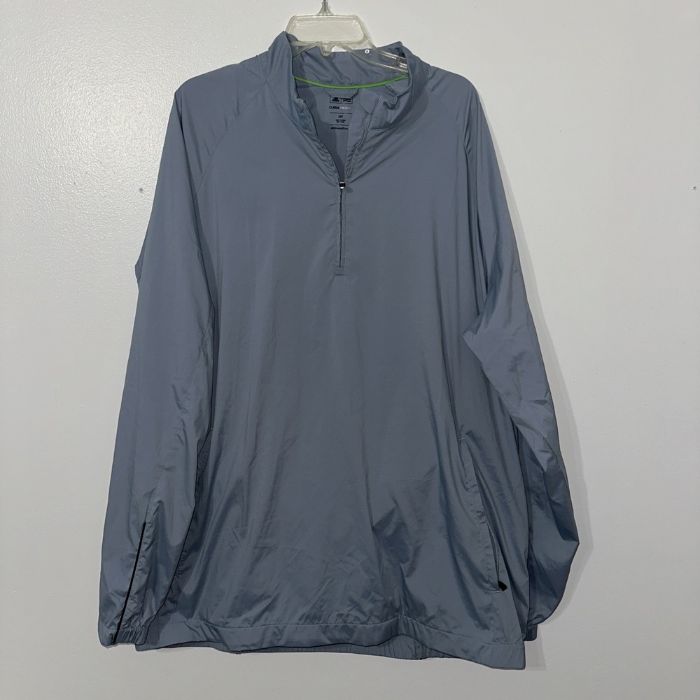 Adidas Golf Jacket 2XLT Gray 1/4 Zip Pullover