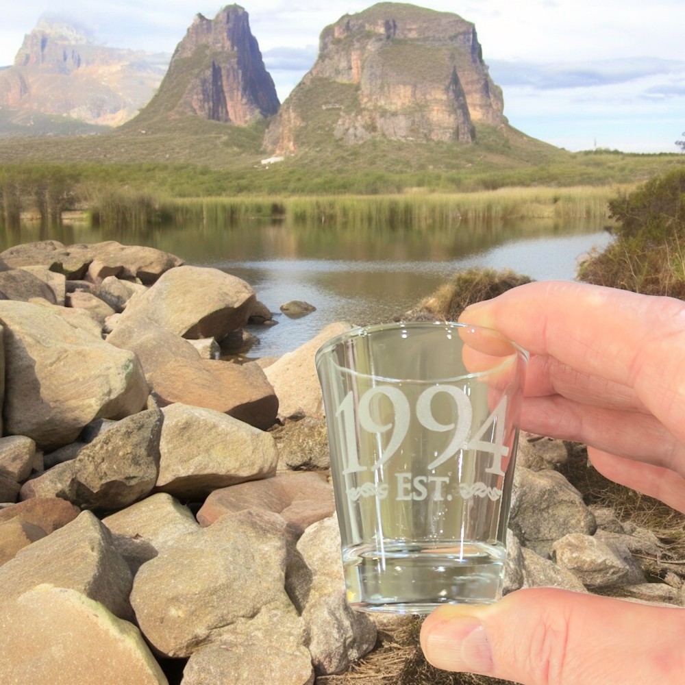 2oz Est 1994 shot glass