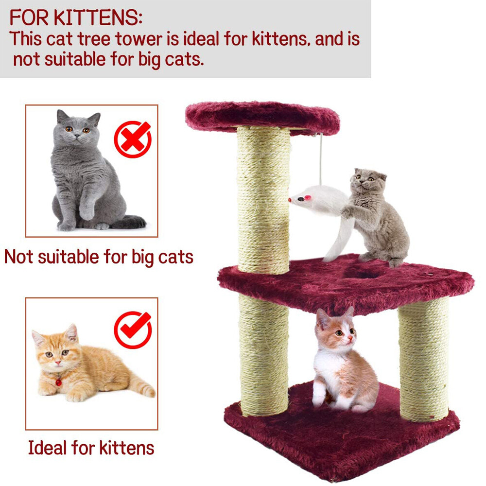 Cat Tree Condo Tower Activity Center 2-Level Sisal Scratching Post Condo Perches