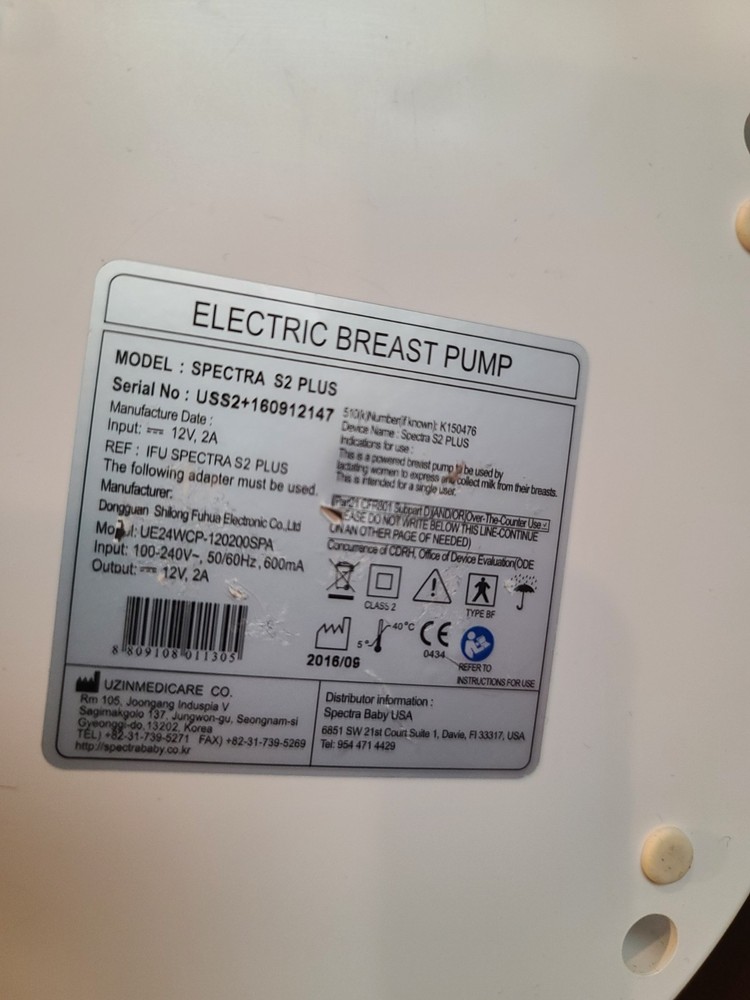 Spectra S2 Plus Electric Breast Pump (NOT PORTABLE)