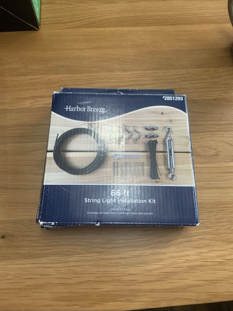 Harbor Breeze 66 ft. String Light Installation Hardware Kit *New*