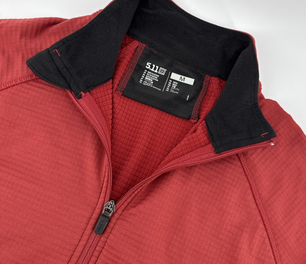 5.11 Tactical Full Zip Jacket Men’s Medium Red Performance Stretch Midlayer