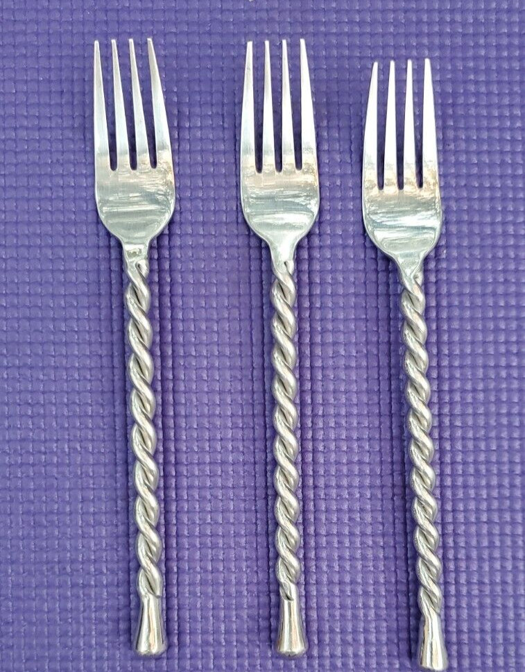 3-Towle CAROUSEL 18/10 Stainless Flatware DINNER FORKS 8"