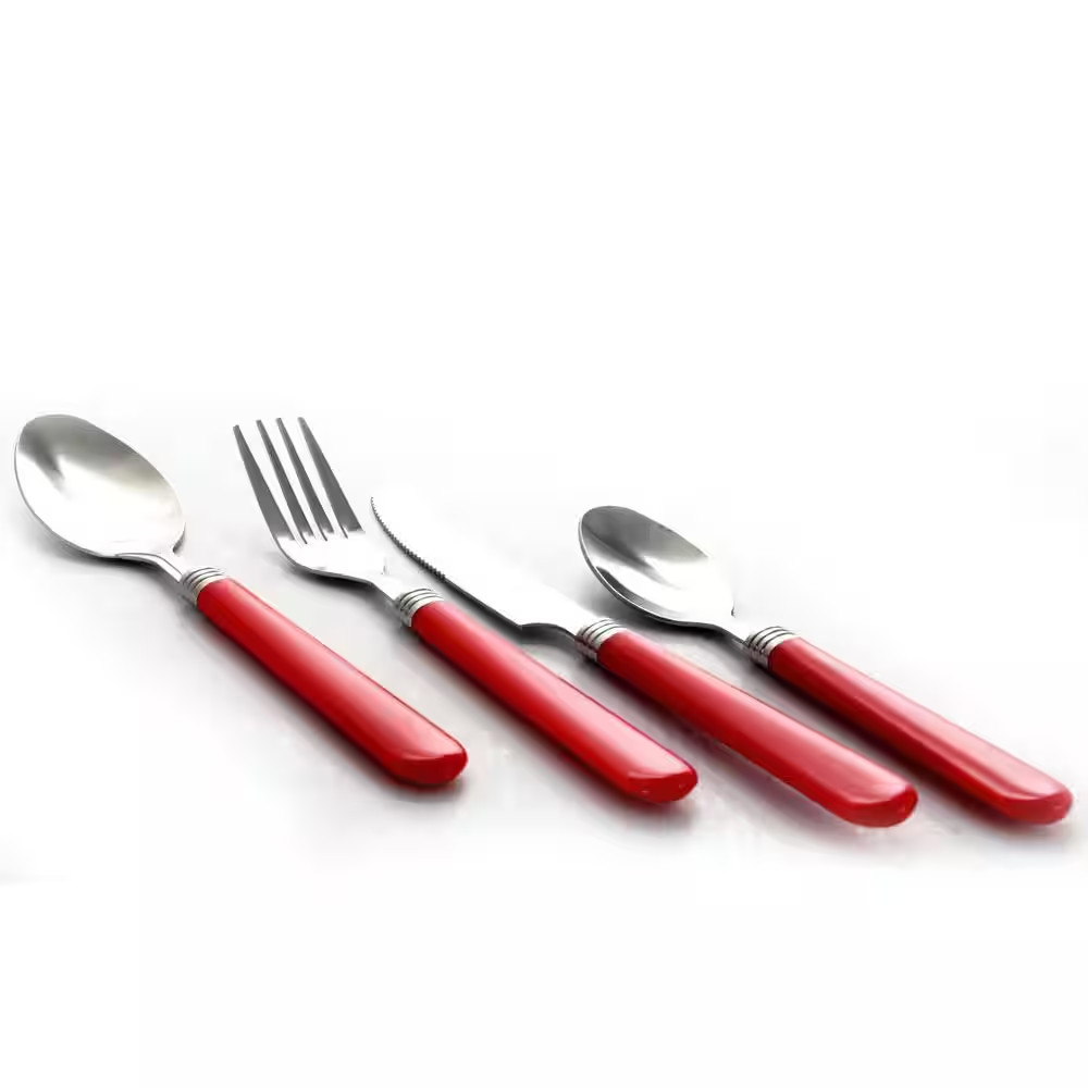 Sensations II 16-Piece Red Flatware Set (Service for 4)