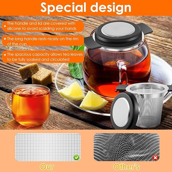 2Pack high quality Stainless Steel Loose Leaf Tea Infuser Strainers